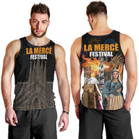 La Merce Festival Barcelona Men Tank Top Catalan Tradition Celebration Sagrada Familia Fireworks Art
