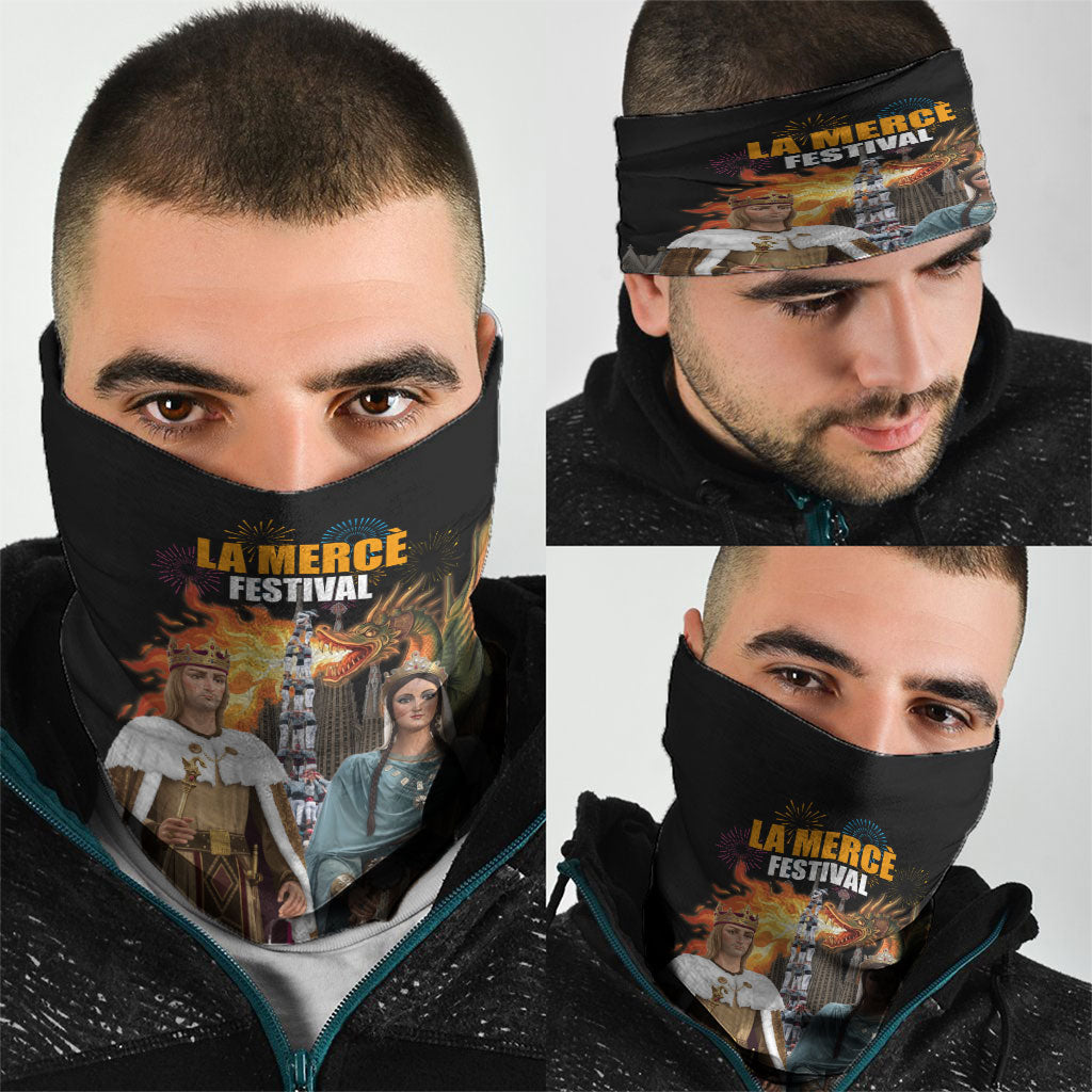 La Merce Festival Barcelona Neck Gaiter Catalan Tradition Celebration Sagrada Familia Fireworks Art