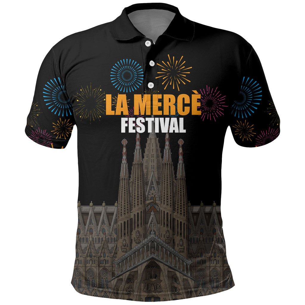 La Merce Festival Barcelona Polo Shirt Catalan Tradition Celebration Sagrada Familia Fireworks Art