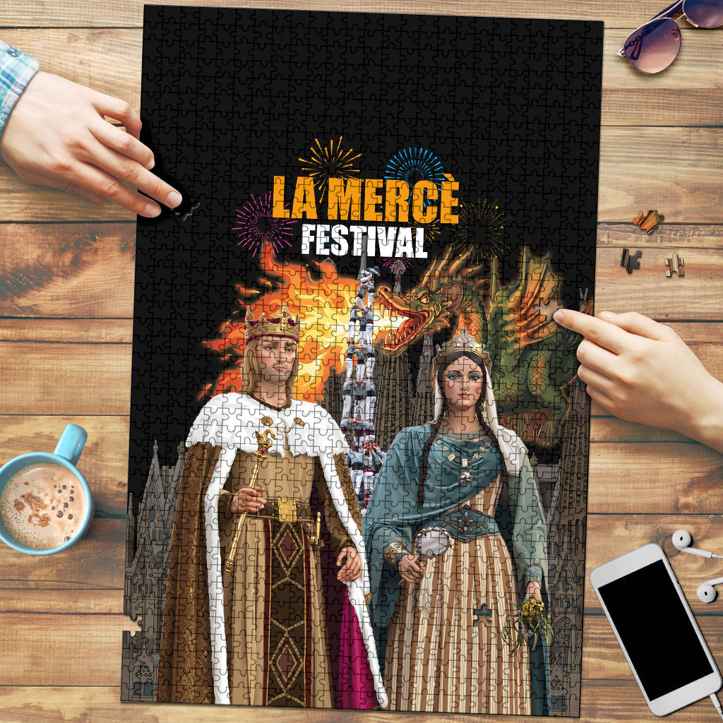 La Merce Festival Barcelona Puzzle Catalan Tradition Celebration Sagrada Familia Fireworks Art