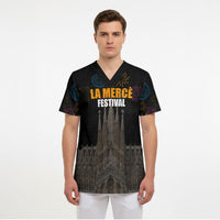 La Merce Festival Barcelona Scrub Top Catalan Tradition Celebration Sagrada Familia Fireworks Art