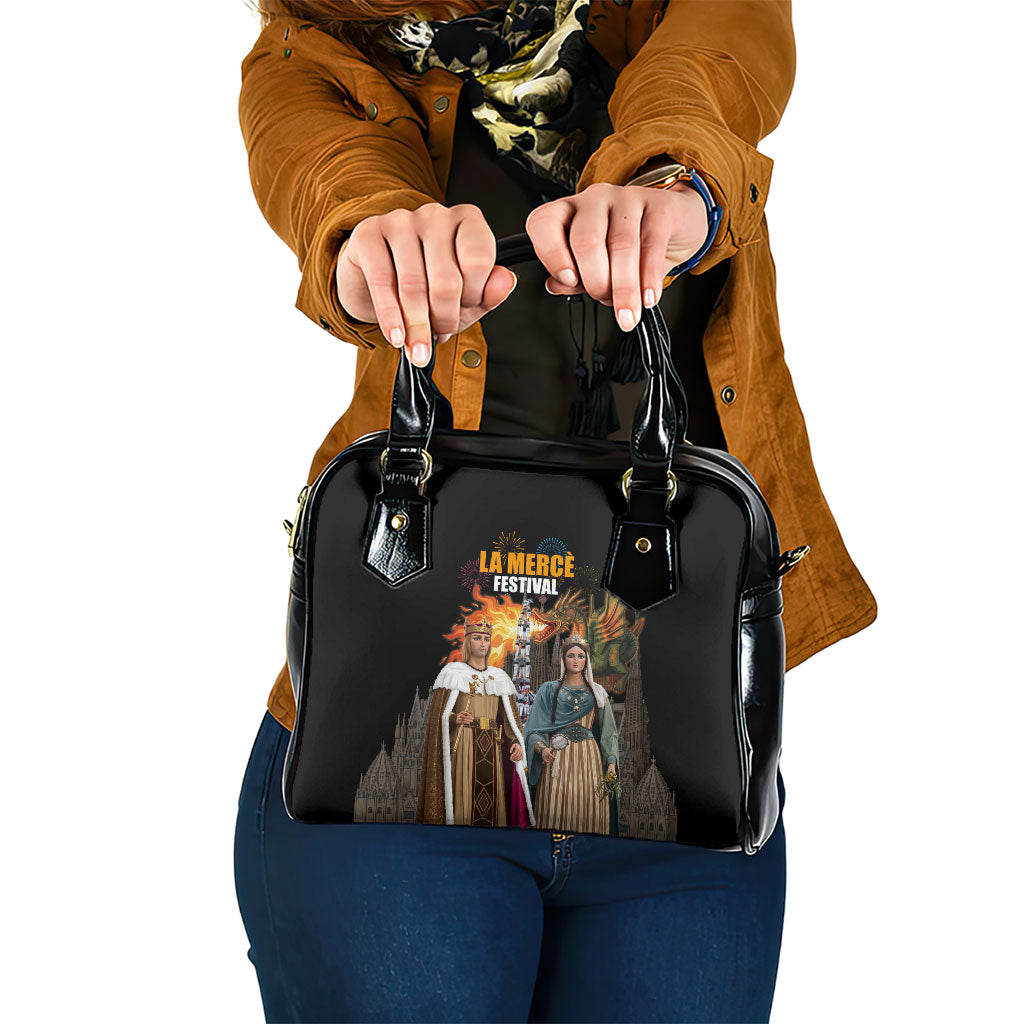 La Merce Festival Barcelona Shoulder Handbag Catalan Tradition Celebration Sagrada Familia Fireworks Art