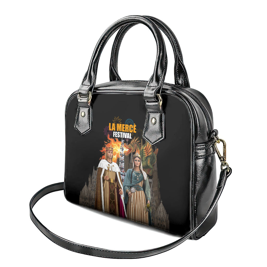 La Merce Festival Barcelona Shoulder Handbag Catalan Tradition Celebration Sagrada Familia Fireworks Art