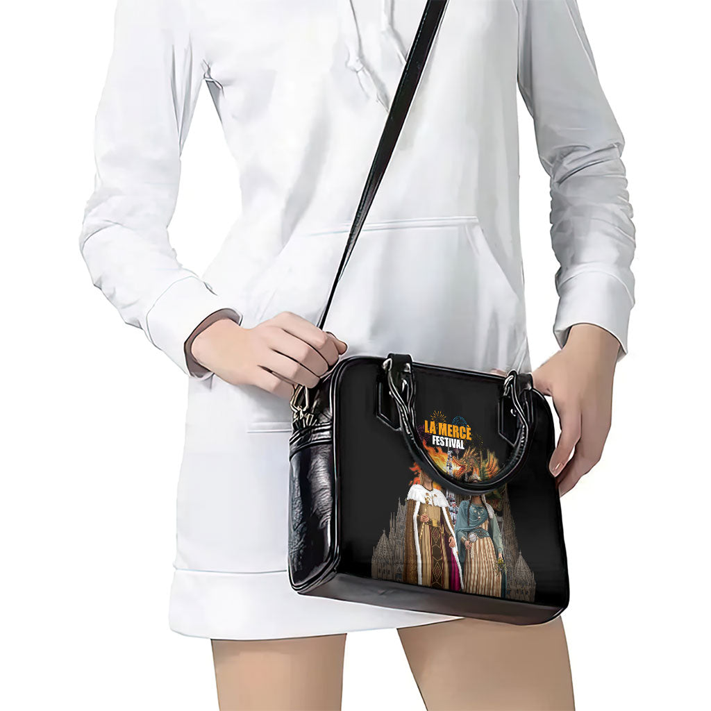 La Merce Festival Barcelona Shoulder Handbag Catalan Tradition Celebration Sagrada Familia Fireworks Art