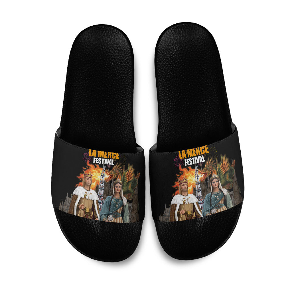 La Merce Festival Barcelona Slide Sandals Catalan Tradition Celebration Sagrada Familia Fireworks Art