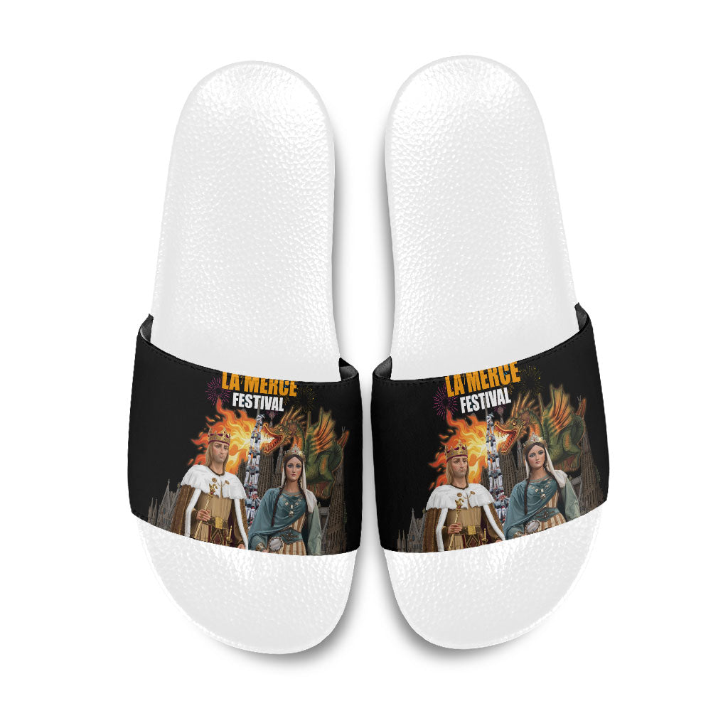 La Merce Festival Barcelona Slide Sandals Catalan Tradition Celebration Sagrada Familia Fireworks Art