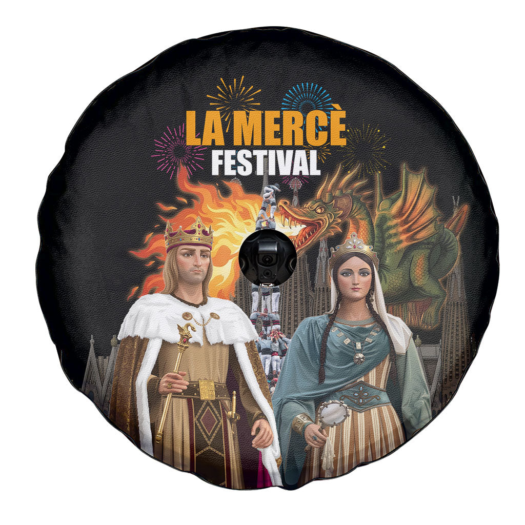La Merce Festival Barcelona Spare Tire Cover Catalan Tradition Celebration Sagrada Familia Fireworks Art