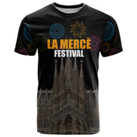 La Merce Festival Barcelona T Shirt Catalan Tradition Celebration Sagrada Familia Fireworks Art