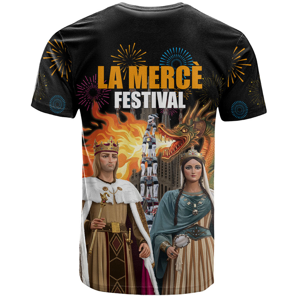 La Merce Festival Barcelona T Shirt Catalan Tradition Celebration Sagrada Familia Fireworks Art