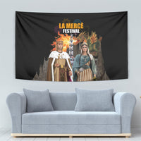 La Merce Festival Barcelona Tapestry Catalan Tradition Celebration Sagrada Familia Fireworks Art