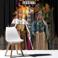 La Merce Festival Barcelona Window Curtain Catalan Tradition Celebration Sagrada Familia Fireworks Art