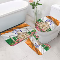 India Flag Peacock Bathroom Set Vibrant Cultural Indian Taj Mahal Lotus