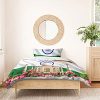India Flag Peacock Bedding Set Vibrant Cultural Indian Taj Mahal Lotus