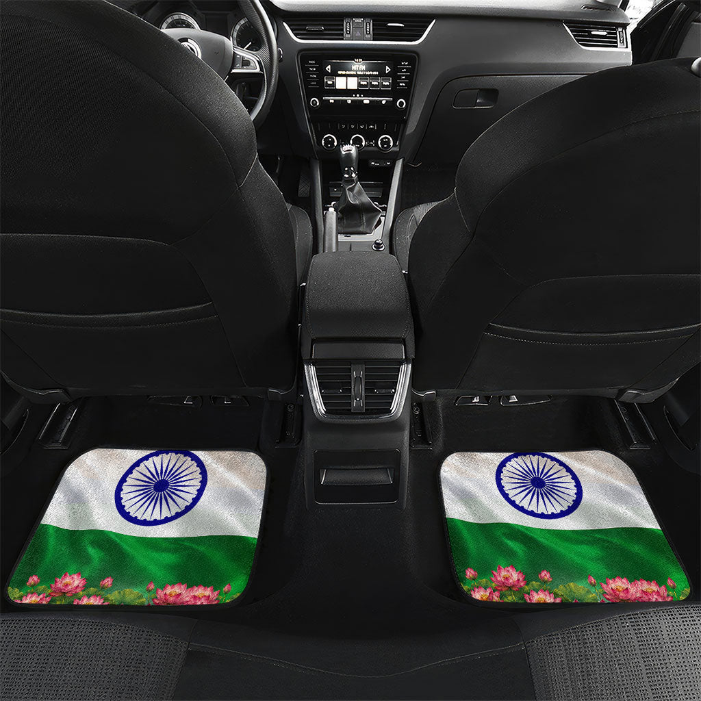 India Flag Peacock Car Mats Vibrant Cultural Indian Taj Mahal Lotus