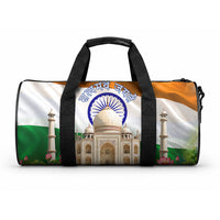 India Flag Peacock Duffle Bag Vibrant Cultural Indian Taj Mahal Lotus