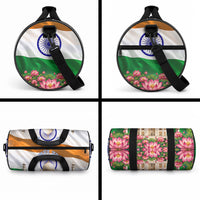 India Flag Peacock Duffle Bag Vibrant Cultural Indian Taj Mahal Lotus