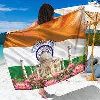 India Flag Peacock Sarong Vibrant Cultural Indian Taj Mahal Lotus
