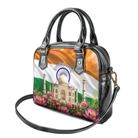 India Flag Peacock Shoulder Handbag Vibrant Cultural Indian Taj Mahal Lotus
