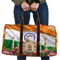 India Flag Peacock Travel Bag Vibrant Cultural Indian Taj Mahal Lotus