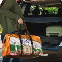 India Flag Peacock Travel Bag Vibrant Cultural Indian Taj Mahal Lotus