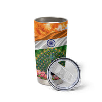 India Flag Peacock Tumbler Cup Vibrant Cultural Indian Taj Mahal Lotus
