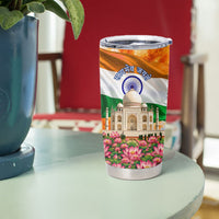 India Flag Peacock Tumbler Cup Vibrant Cultural Indian Taj Mahal Lotus