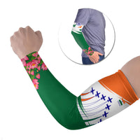 India Flag Arm Sleeves Jet Flypast Ashoka Chakra Lotus Vibrant Patriotic Tricolor