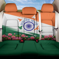 India Flag Back Car Seat Cover Jet Flypast Ashoka Chakra Lotus Vibrant Patriotic Tricolor