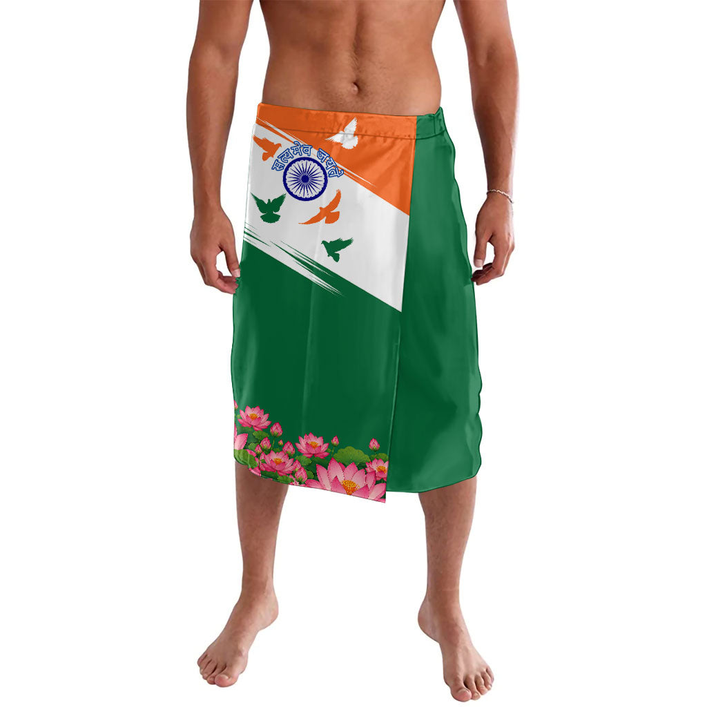 India Flag Lavalava Jet Flypast Ashoka Chakra Lotus Vibrant Patriotic Tricolor