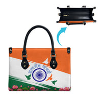 India Flag Leather Bag Jet Flypast Ashoka Chakra Lotus Vibrant Patriotic Tricolor