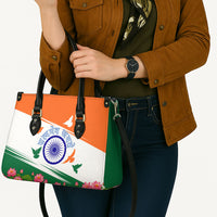 India Flag Leather Bag Jet Flypast Ashoka Chakra Lotus Vibrant Patriotic Tricolor