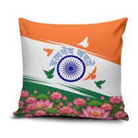 India Flag Pillow Cover Jet Flypast Ashoka Chakra Lotus Vibrant Patriotic Tricolor