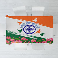 India Flag Tablecloth Jet Flypast Ashoka Chakra Lotus Vibrant Patriotic Tricolor
