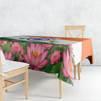 India Flag Tablecloth Jet Flypast Ashoka Chakra Lotus Vibrant Patriotic Tricolor