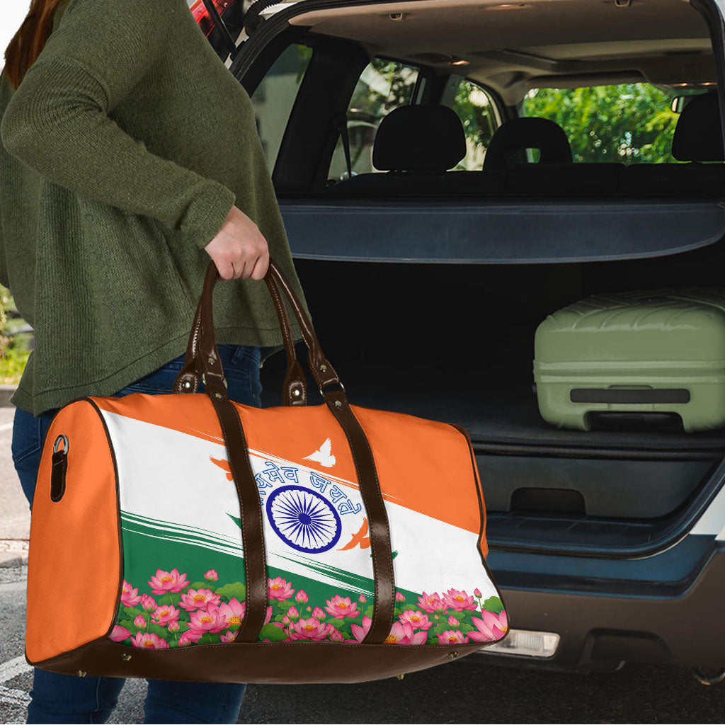 India Flag Travel Bag Jet Flypast Ashoka Chakra Lotus Vibrant Patriotic Tricolor