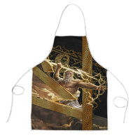 Zeus Greek Mythology King Of Gods Apron Gold Meander Pattern Lightning Bolt Mythological