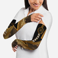 Zeus Greek Mythology King Of Gods Arm Sleeves Gold Meander Pattern Lightning Bolt Mythological