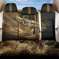 Zeus Greek Mythology King Of Gods Back Car Seat Cover Gold Meander Pattern Lightning Bolt Mythological