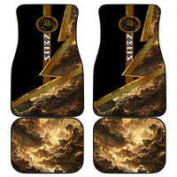 Zeus Greek Mythology King Of Gods Car Mats Gold Meander Pattern Lightning Bolt Mythological