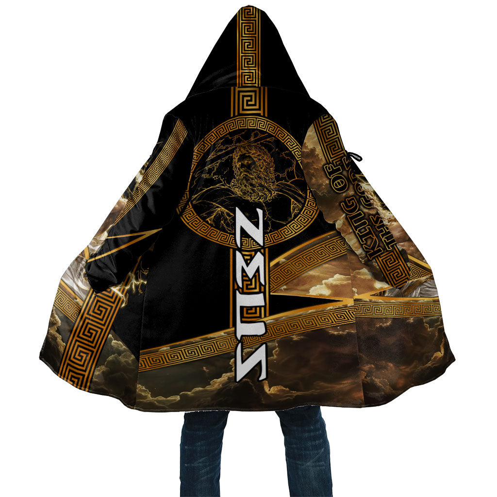 Zeus Greek Mythology King Of Gods Cloak Gold Meander Pattern Lightning Bolt Mythological