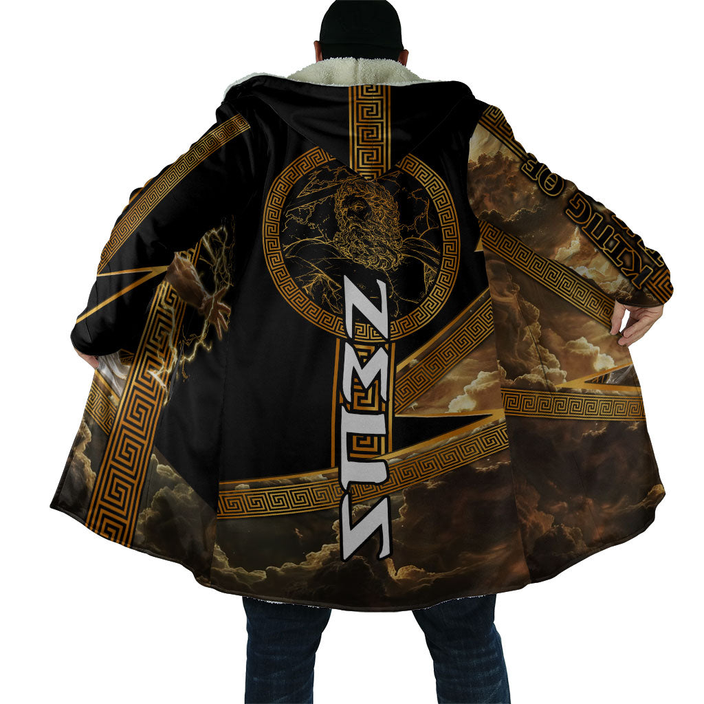 Zeus Greek Mythology King Of Gods Cloak Gold Meander Pattern Lightning Bolt Mythological