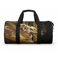 Zeus Greek Mythology King Of Gods Duffle Bag Gold Meander Pattern Lightning Bolt Mythological