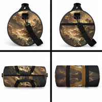 Zeus Greek Mythology King Of Gods Duffle Bag Gold Meander Pattern Lightning Bolt Mythological