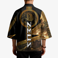 Zeus Greek Mythology King Of Gods Kimono Gold Meander Pattern Lightning Bolt Mythological
