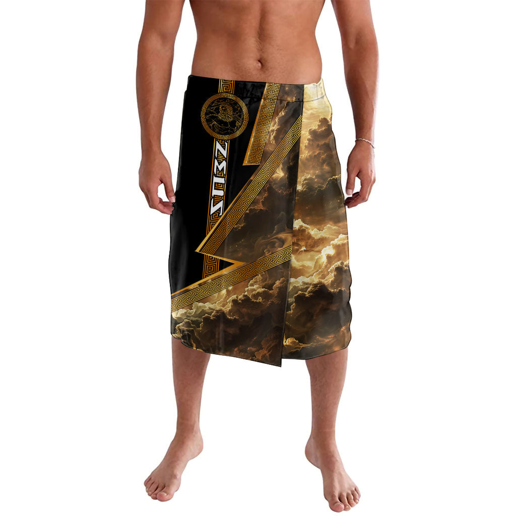 Zeus Greek Mythology King Of Gods Lavalava Gold Meander Pattern Lightning Bolt Mythological