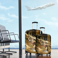Zeus Greek Mythology King Of Gods Luggage Cover Gold Meander Pattern Lightning Bolt Mythological