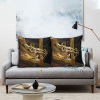 Zeus Greek Mythology King Of Gods Pillow Cover Gold Meander Pattern Lightning Bolt Mythological