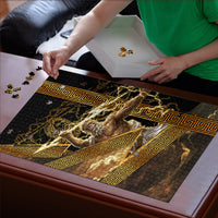 Zeus Greek Mythology King Of Gods Puzzle Gold Meander Pattern Lightning Bolt Mythological