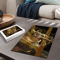 Zeus Greek Mythology King Of Gods Puzzle Gold Meander Pattern Lightning Bolt Mythological