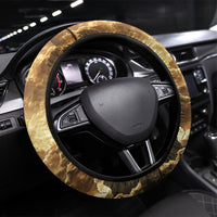 Zeus Greek Mythology King Of Gods Steering Wheel Cover Gold Meander Pattern Lightning Bolt Mythological